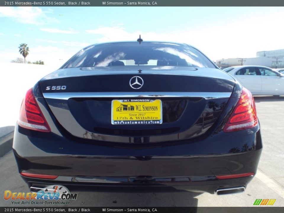 2015 Mercedes-Benz S 550 Sedan Black / Black Photo #5