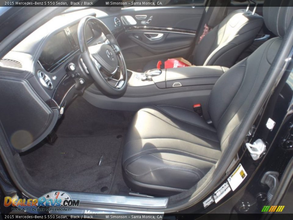 2015 Mercedes-Benz S 550 Sedan Black / Black Photo #7