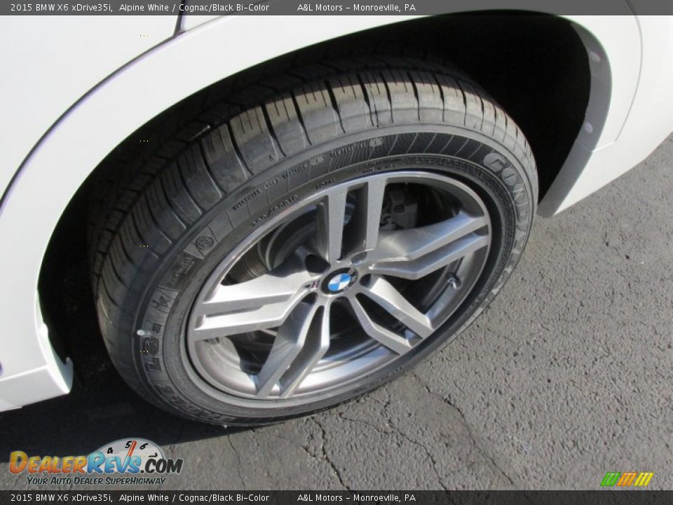 2015 BMW X6 xDrive35i Alpine White / Cognac/Black Bi-Color Photo #3