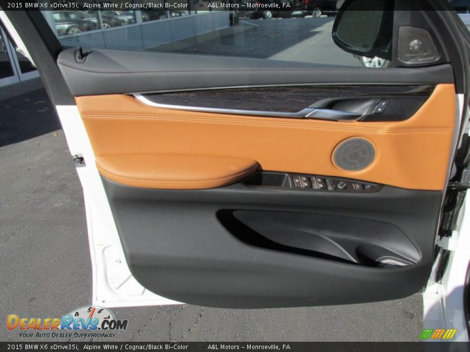 2015 BMW X6 xDrive35i Alpine White / Cognac/Black Bi-Color Photo #11