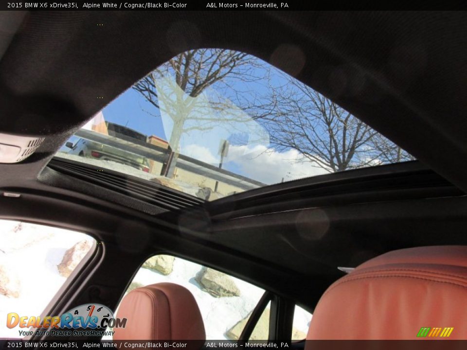2015 BMW X6 xDrive35i Alpine White / Cognac/Black Bi-Color Photo #12