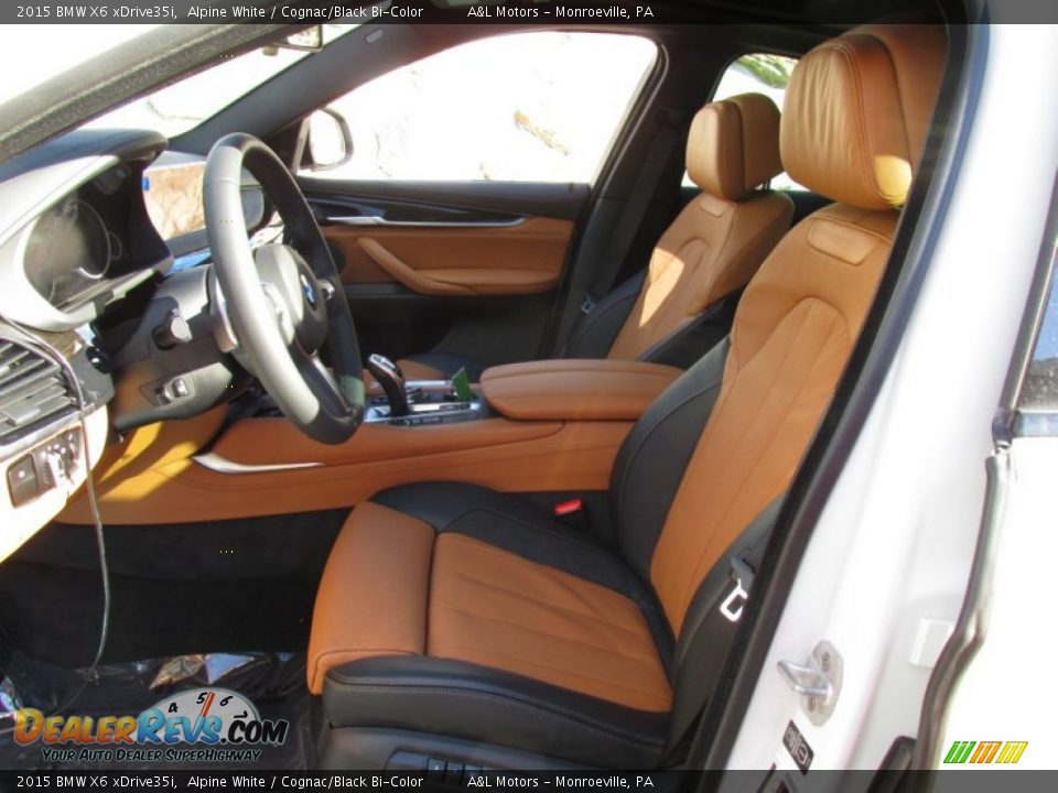 Cognac/Black Bi-Color Interior - 2015 BMW X6 xDrive35i Photo #13