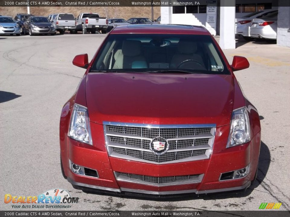 2008 Cadillac CTS 4 AWD Sedan Crystal Red / Cashmere/Cocoa Photo #4