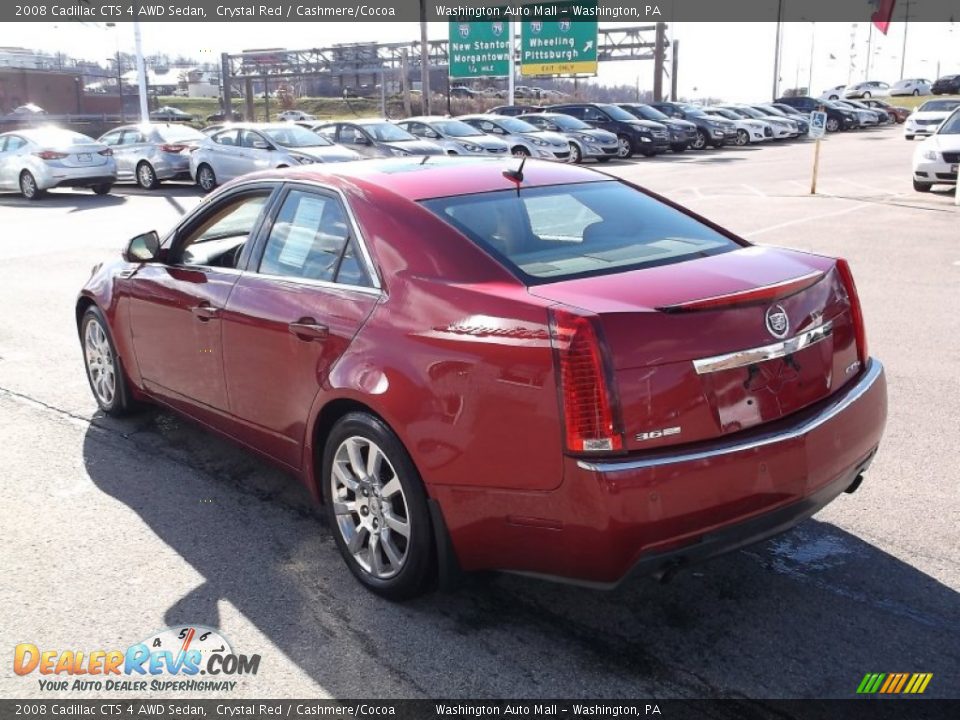 2008 Cadillac CTS 4 AWD Sedan Crystal Red / Cashmere/Cocoa Photo #7