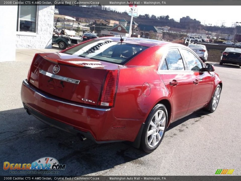 2008 Cadillac CTS 4 AWD Sedan Crystal Red / Cashmere/Cocoa Photo #9