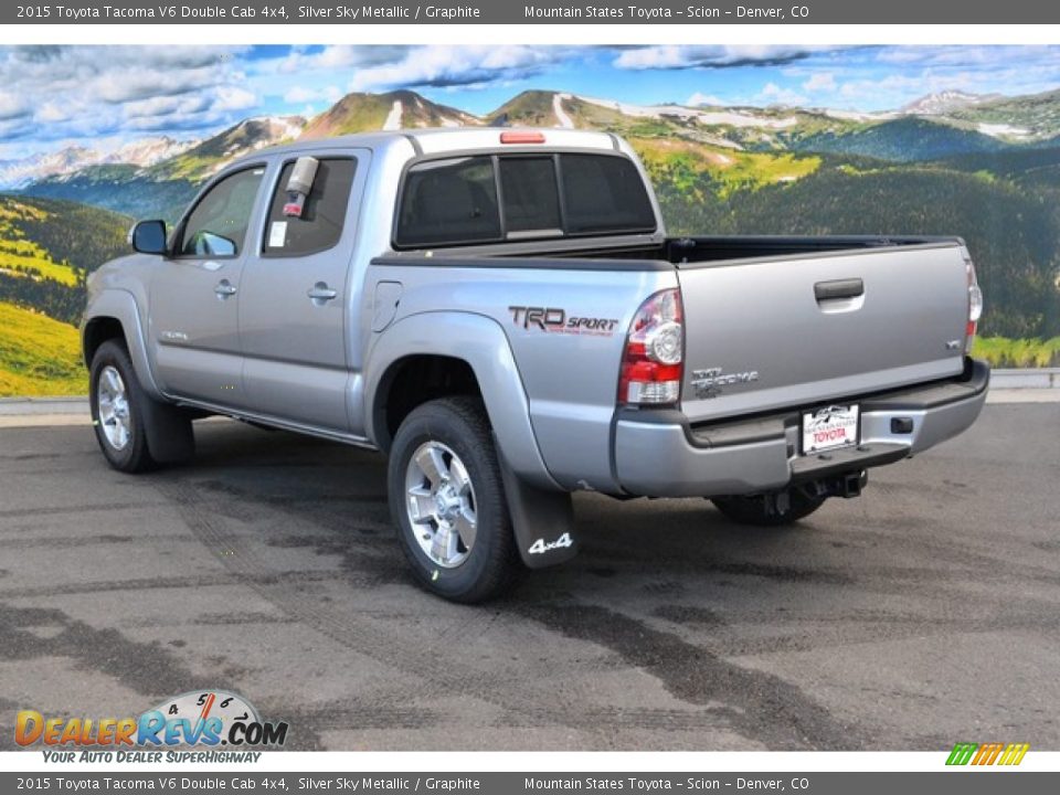 2015 Toyota Tacoma V6 Double Cab 4x4 Silver Sky Metallic / Graphite Photo #3