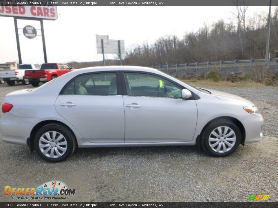 2013 Toyota Corolla LE Classic Silver Metallic / Bisque Photo #2