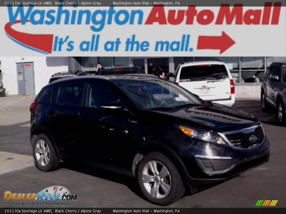2011 Kia Sportage LX AWD Black Cherry / Alpine Gray Photo #1