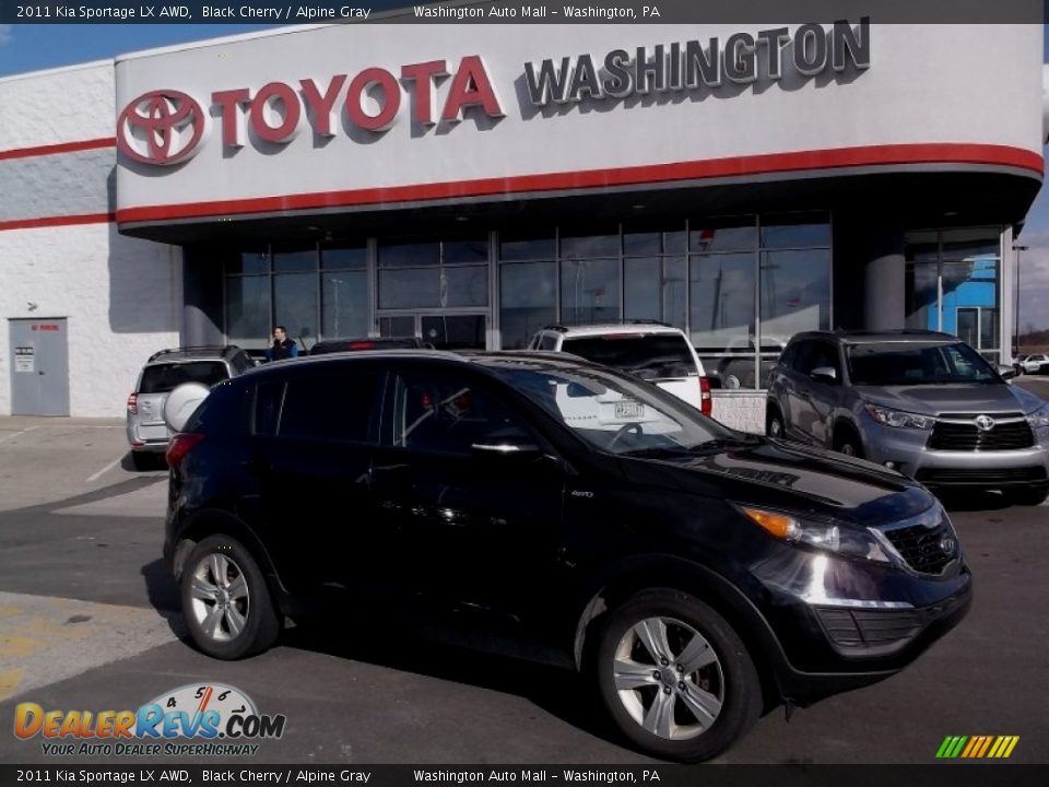 2011 Kia Sportage LX AWD Black Cherry / Alpine Gray Photo #2