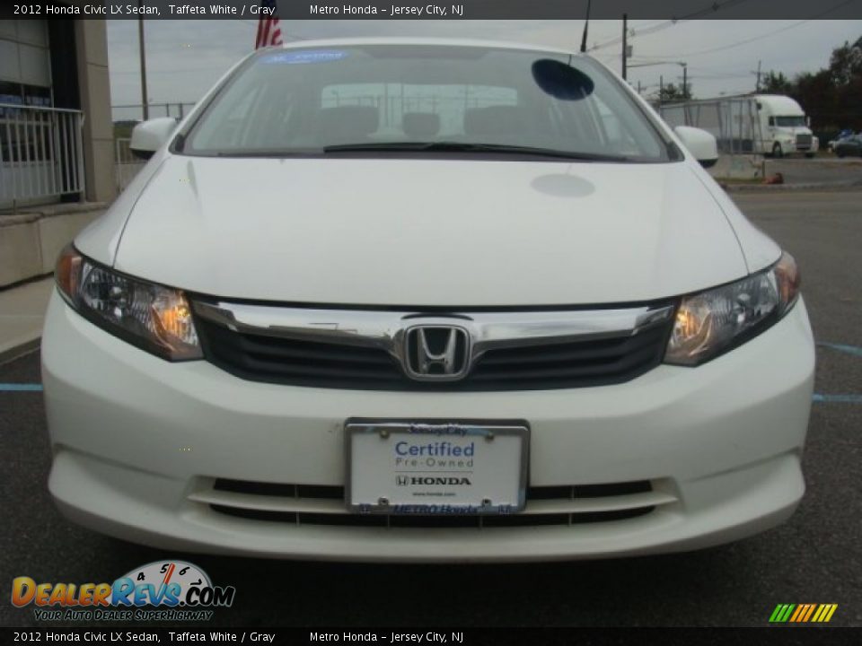 2012 Honda Civic LX Sedan Taffeta White / Gray Photo #2