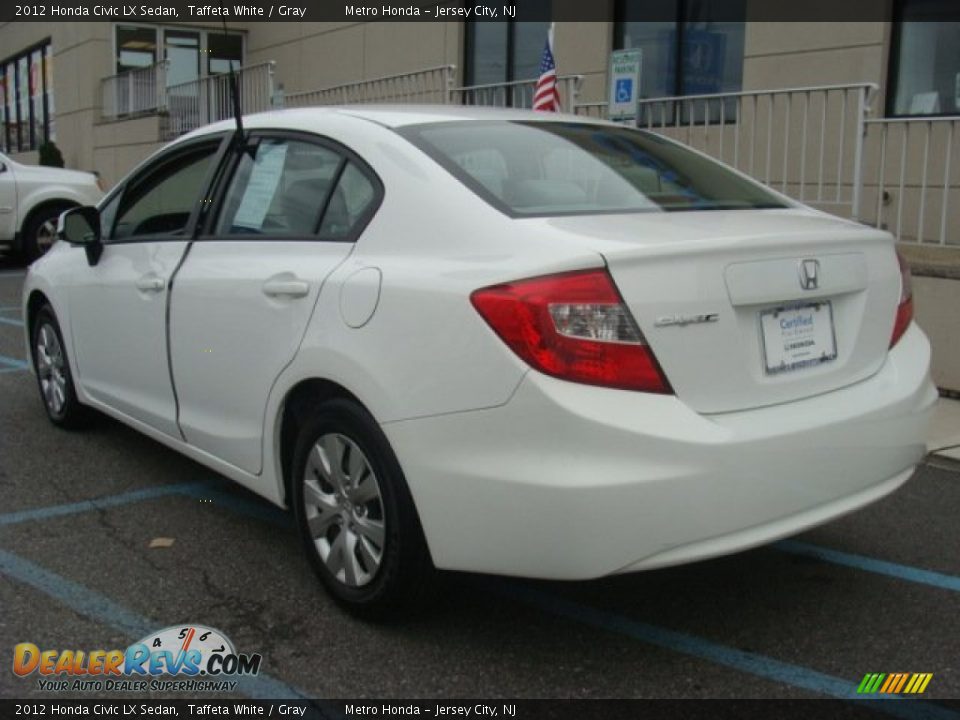 2012 Honda Civic LX Sedan Taffeta White / Gray Photo #4