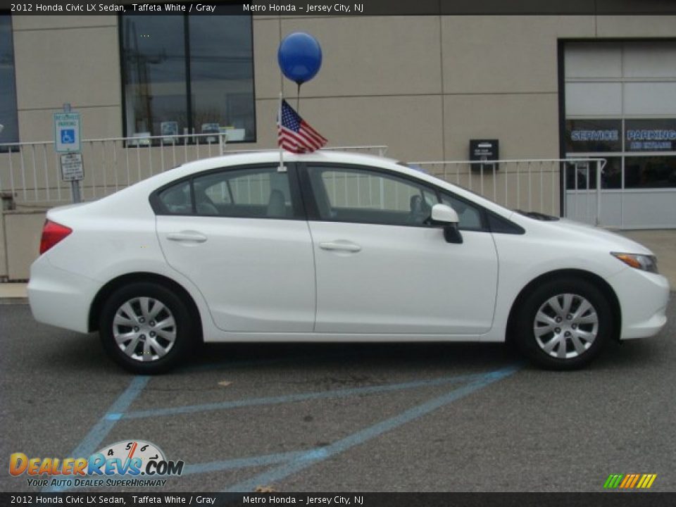2012 Honda Civic LX Sedan Taffeta White / Gray Photo #7