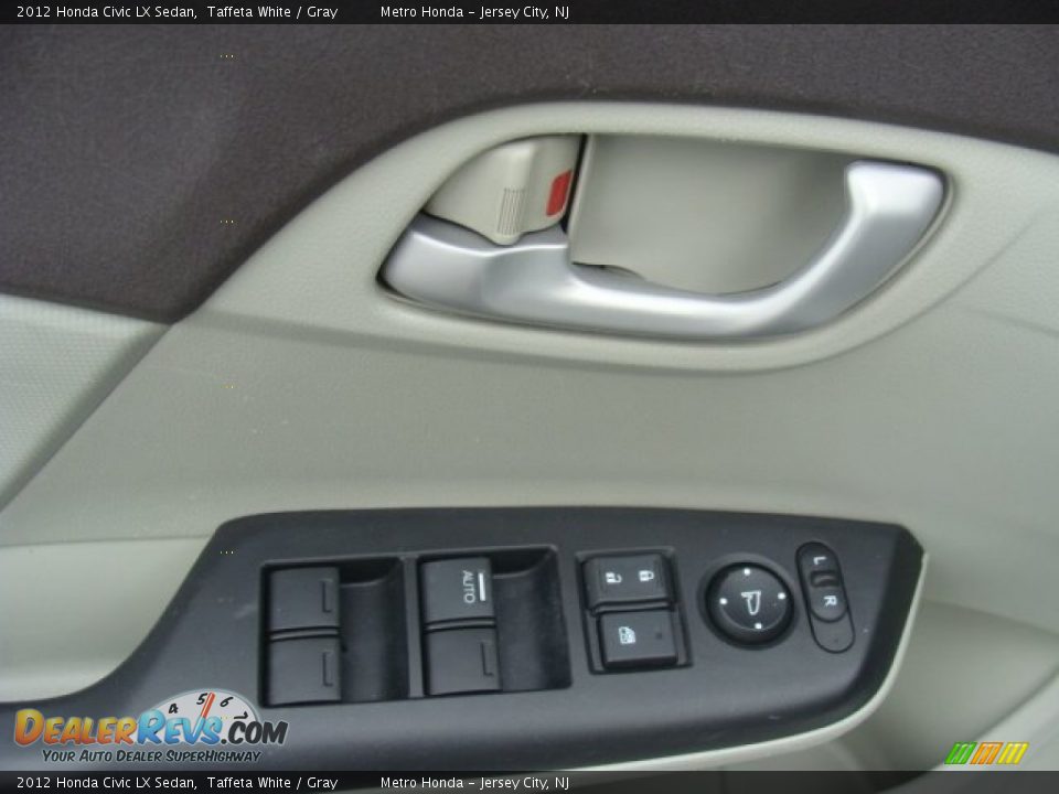 2012 Honda Civic LX Sedan Taffeta White / Gray Photo #10