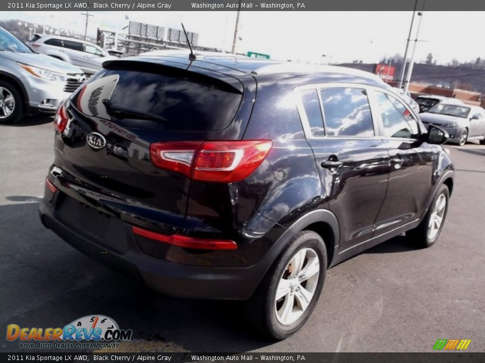 2011 Kia Sportage LX AWD Black Cherry / Alpine Gray Photo #9