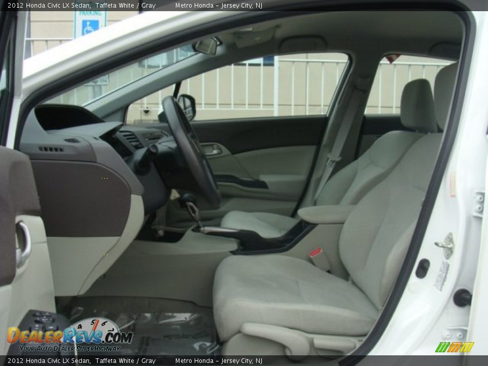 2012 Honda Civic LX Sedan Taffeta White / Gray Photo #12