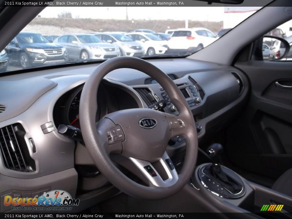 2011 Kia Sportage LX AWD Black Cherry / Alpine Gray Photo #10