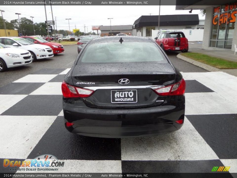 2014 Hyundai Sonata Limited Phantom Black Metallic / Gray Photo #4