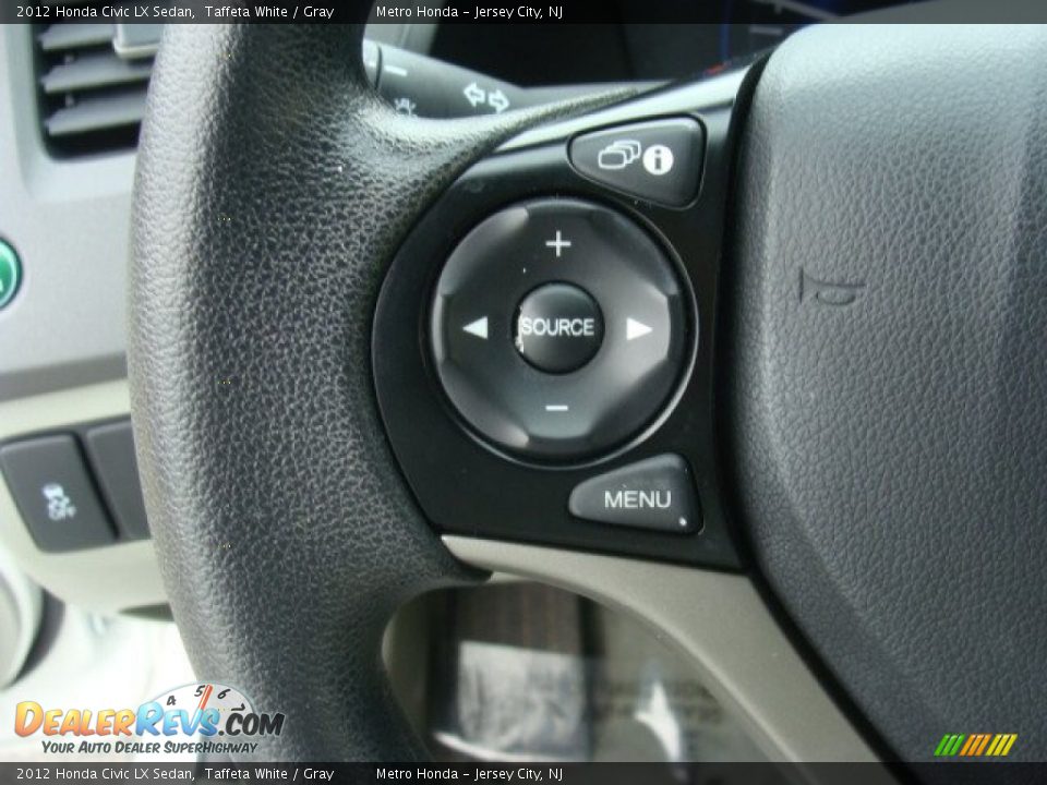 2012 Honda Civic LX Sedan Taffeta White / Gray Photo #15