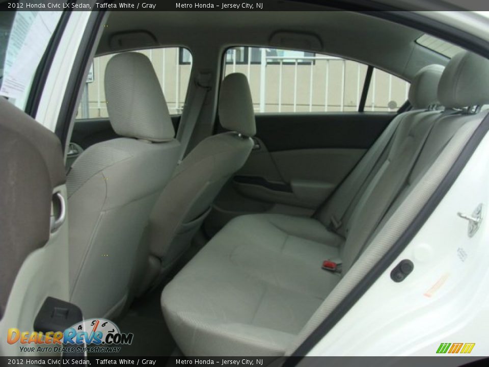 2012 Honda Civic LX Sedan Taffeta White / Gray Photo #20