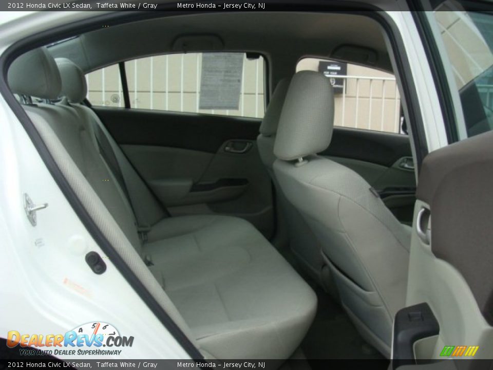 2012 Honda Civic LX Sedan Taffeta White / Gray Photo #21