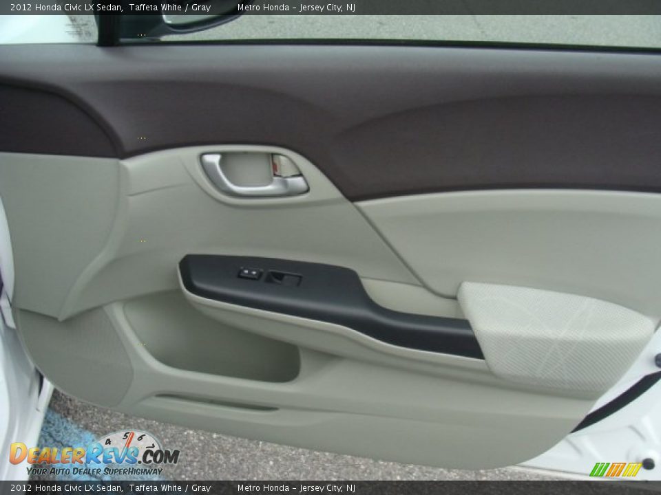2012 Honda Civic LX Sedan Taffeta White / Gray Photo #22