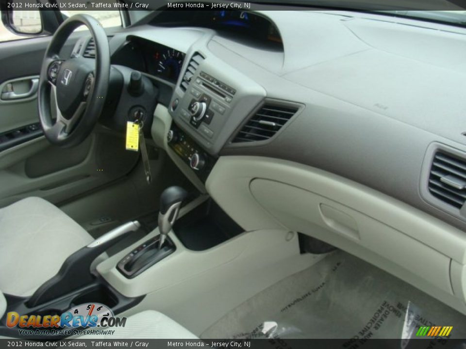 2012 Honda Civic LX Sedan Taffeta White / Gray Photo #23