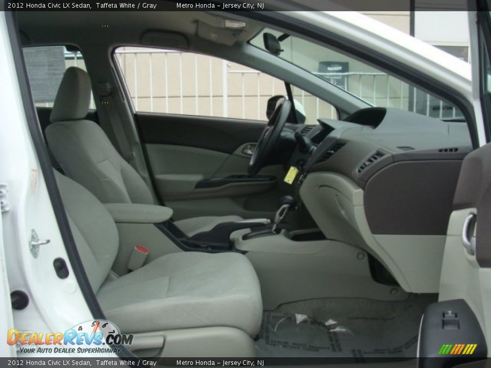 2012 Honda Civic LX Sedan Taffeta White / Gray Photo #24
