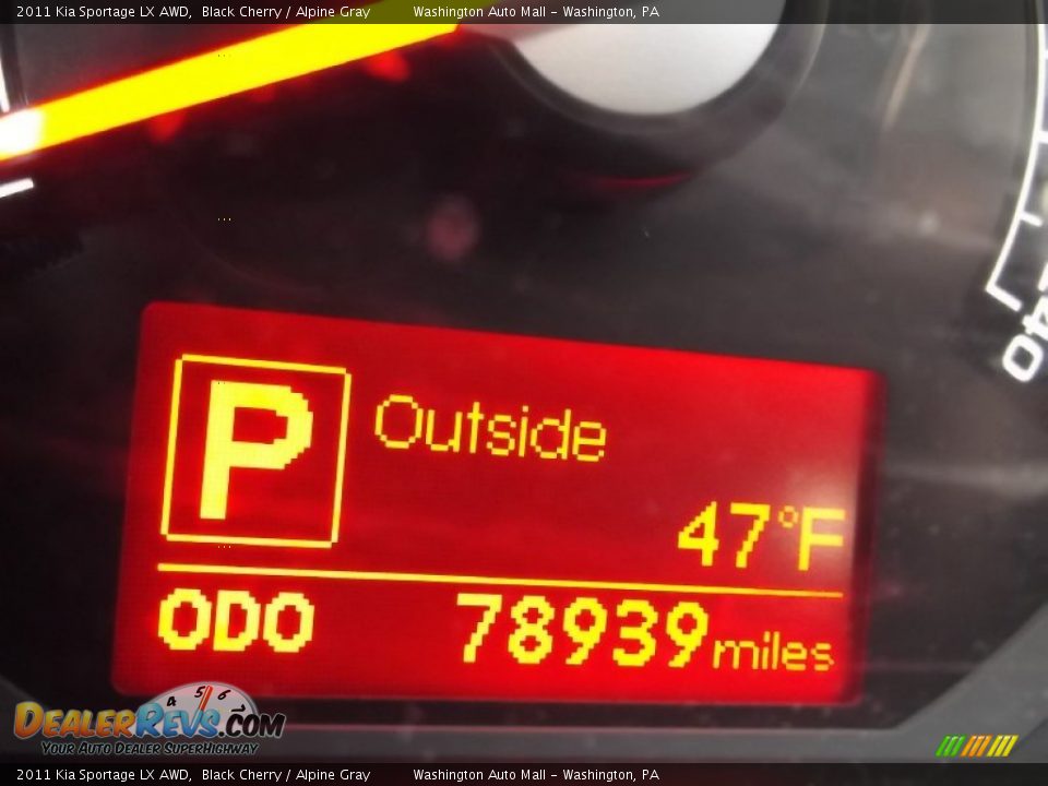2011 Kia Sportage LX AWD Black Cherry / Alpine Gray Photo #20