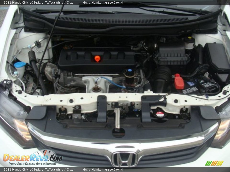 2012 Honda Civic LX Sedan Taffeta White / Gray Photo #27