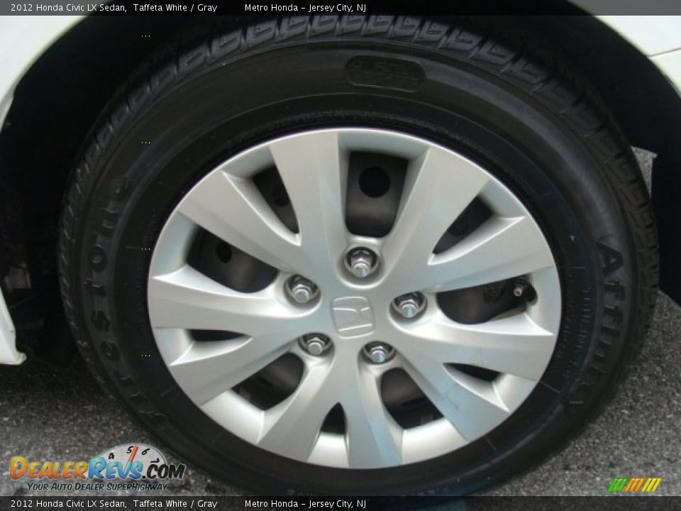 2012 Honda Civic LX Sedan Taffeta White / Gray Photo #29