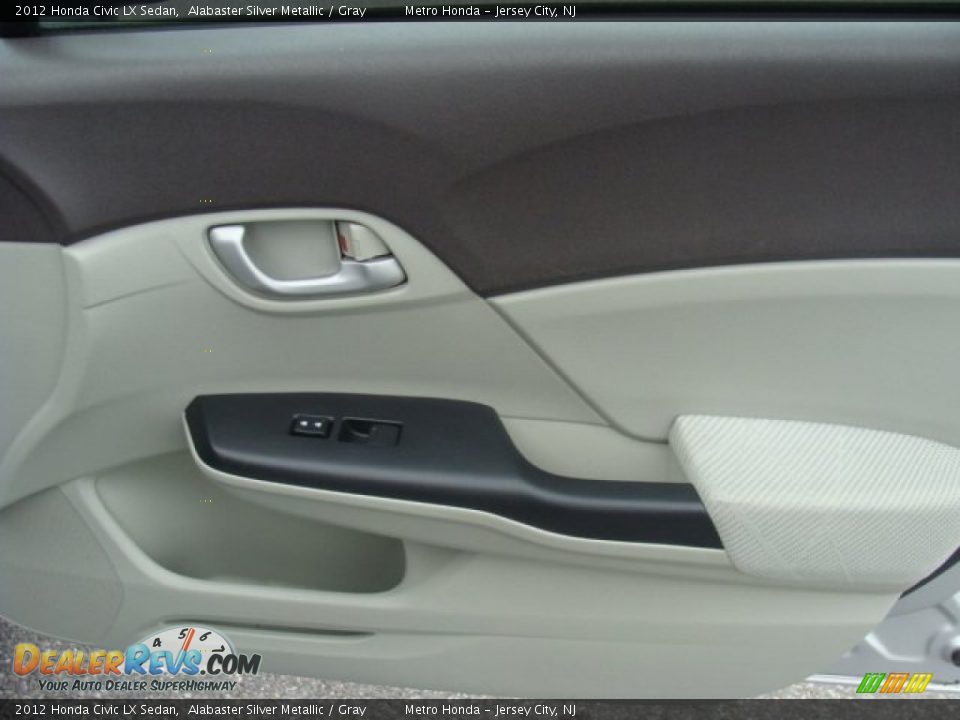 2012 Honda Civic LX Sedan Alabaster Silver Metallic / Gray Photo #25