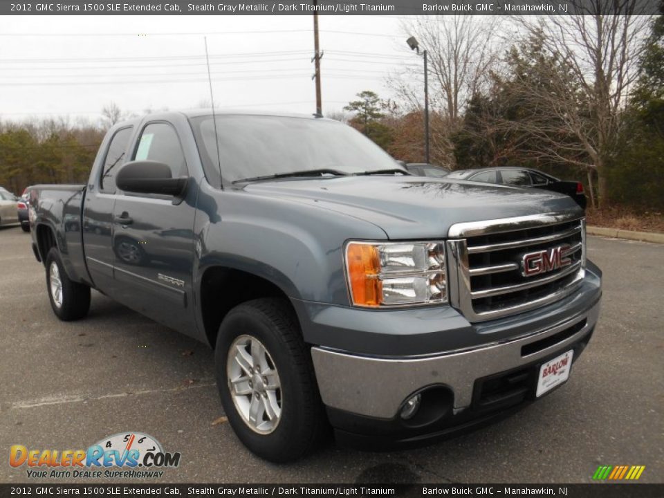 2012 GMC Sierra 1500 SLE Extended Cab Stealth Gray Metallic / Dark Titanium/Light Titanium Photo #1