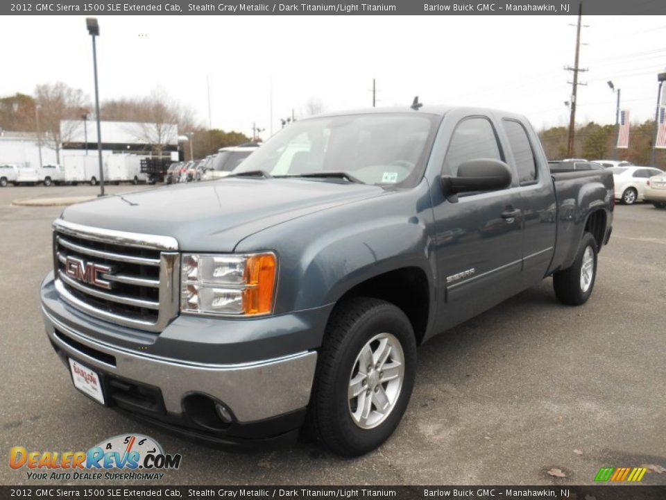 2012 GMC Sierra 1500 SLE Extended Cab Stealth Gray Metallic / Dark Titanium/Light Titanium Photo #3