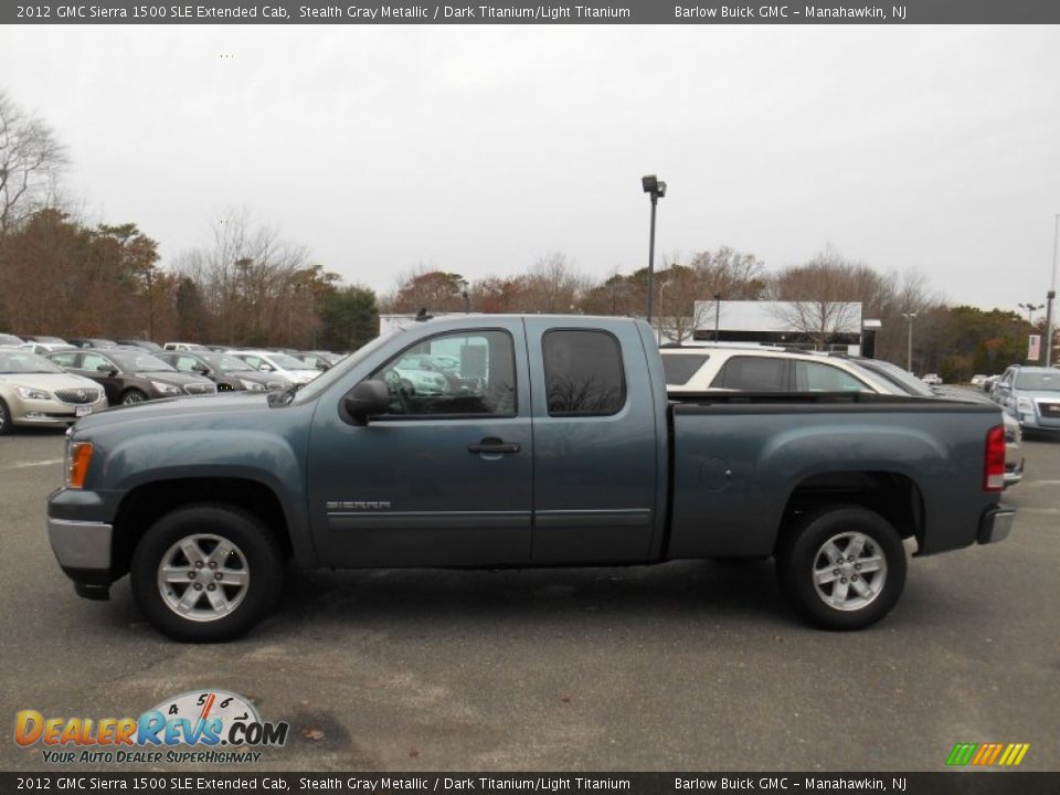 2012 GMC Sierra 1500 SLE Extended Cab Stealth Gray Metallic / Dark Titanium/Light Titanium Photo #4