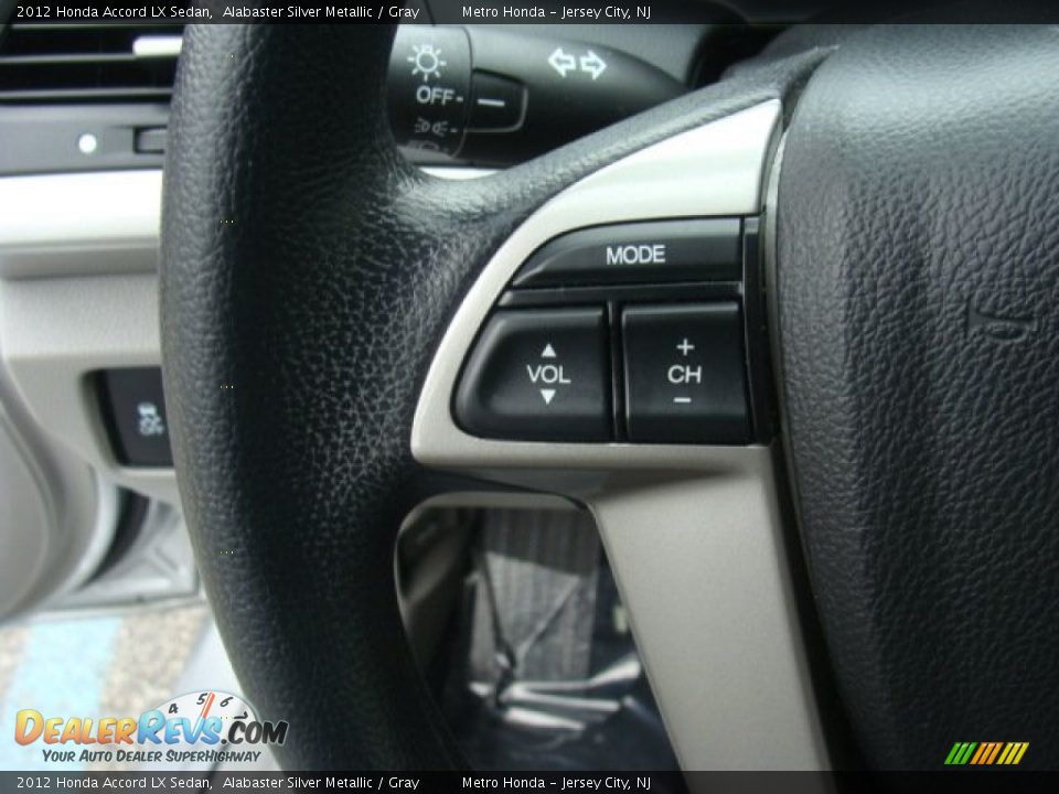 2012 Honda Accord LX Sedan Alabaster Silver Metallic / Gray Photo #12