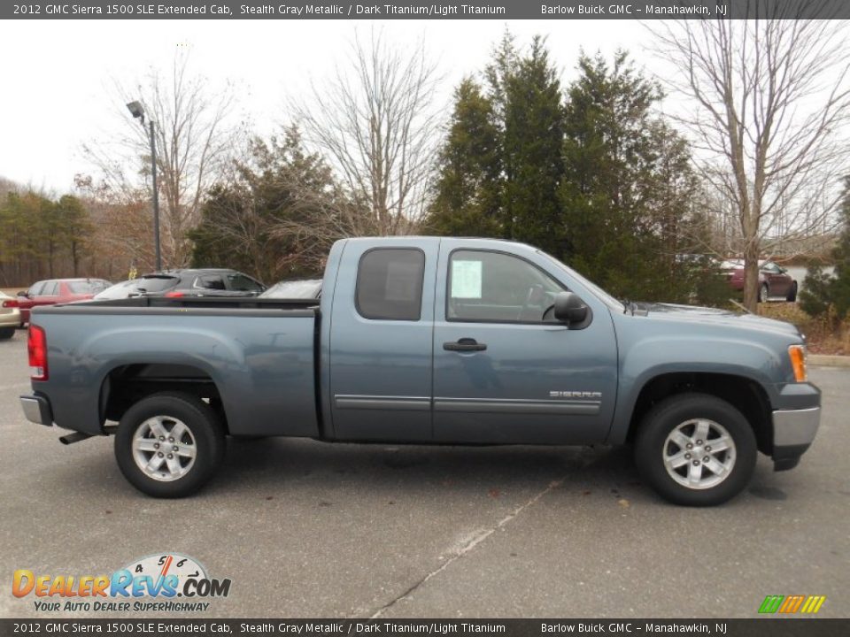 2012 GMC Sierra 1500 SLE Extended Cab Stealth Gray Metallic / Dark Titanium/Light Titanium Photo #8