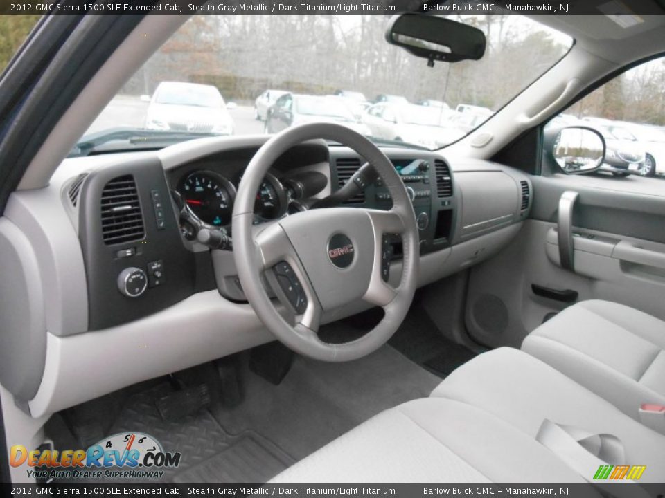 2012 GMC Sierra 1500 SLE Extended Cab Stealth Gray Metallic / Dark Titanium/Light Titanium Photo #10