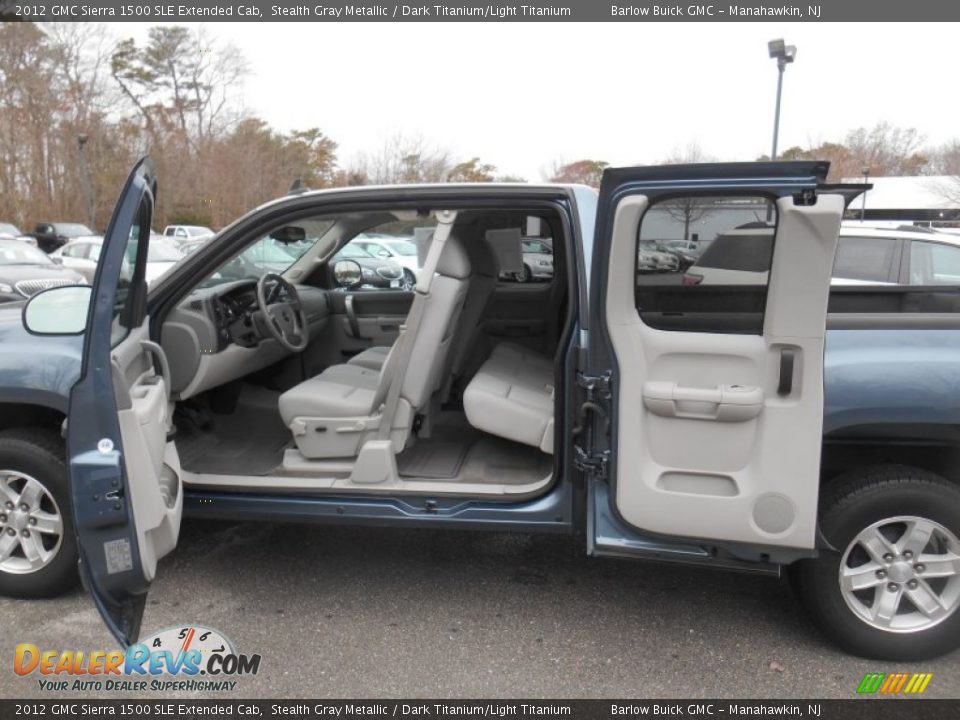 2012 GMC Sierra 1500 SLE Extended Cab Stealth Gray Metallic / Dark Titanium/Light Titanium Photo #13