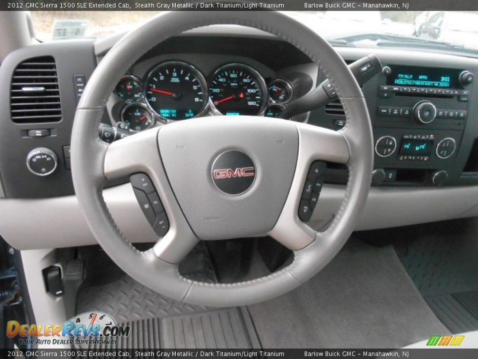 2012 GMC Sierra 1500 SLE Extended Cab Stealth Gray Metallic / Dark Titanium/Light Titanium Photo #14