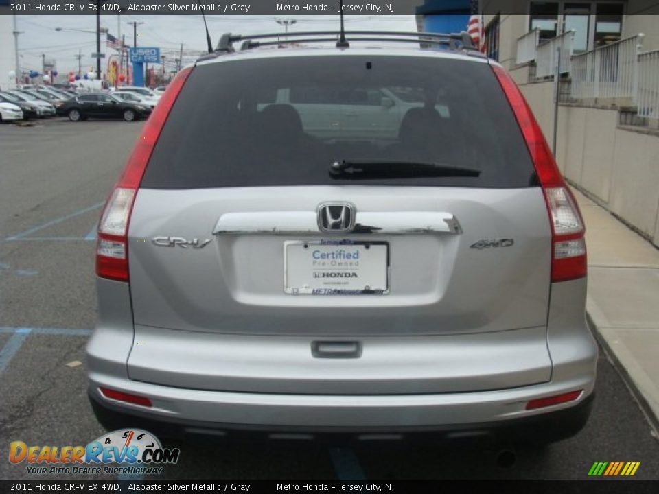 2011 Honda CR-V EX 4WD Alabaster Silver Metallic / Gray Photo #5