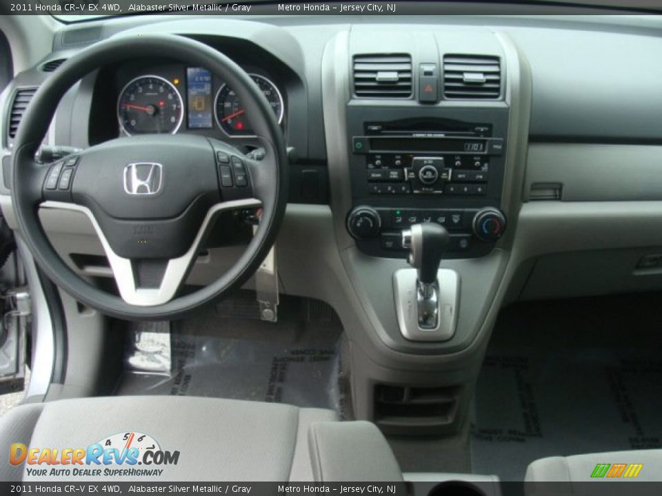 2011 Honda CR-V EX 4WD Alabaster Silver Metallic / Gray Photo #14