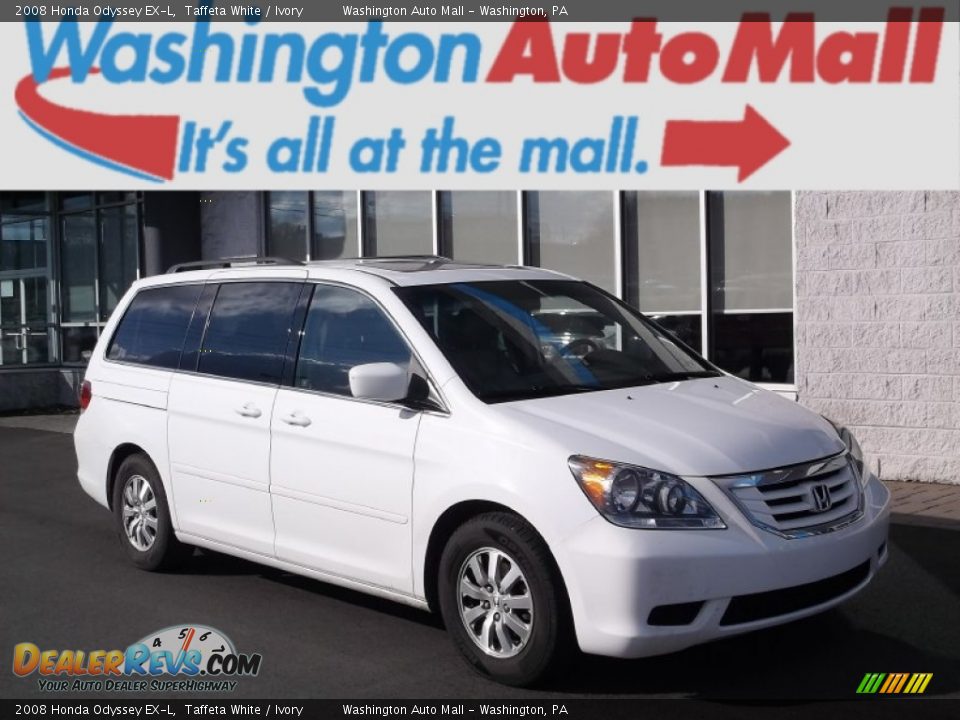 2008 Honda Odyssey EX-L Taffeta White / Ivory Photo #1