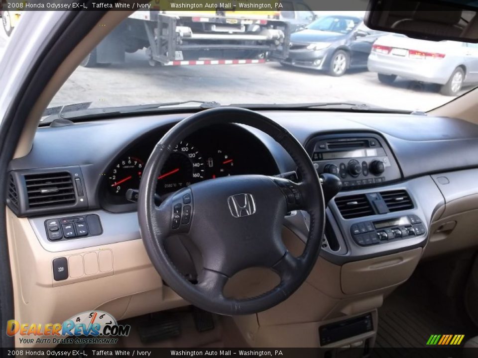 2008 Honda Odyssey EX-L Taffeta White / Ivory Photo #10