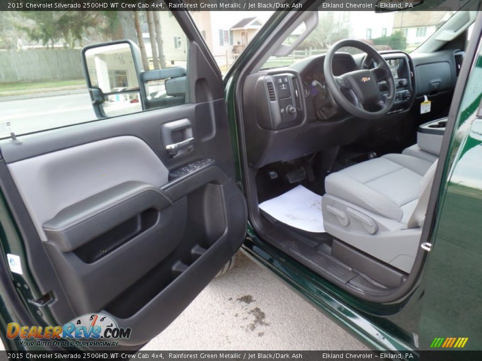 2015 Chevrolet Silverado 2500HD WT Crew Cab 4x4 Rainforest Green Metallic / Jet Black/Dark Ash Photo #16