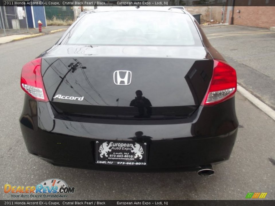 2011 Honda Accord EX-L Coupe Crystal Black Pearl / Black Photo #7