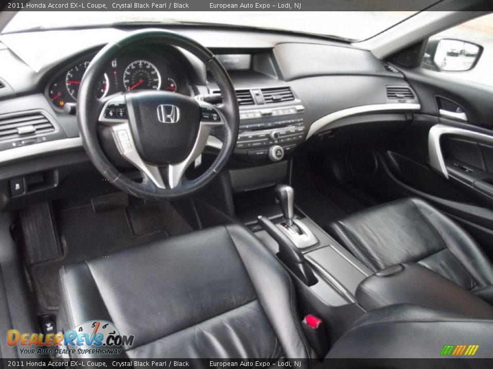 Black Interior - 2011 Honda Accord EX-L Coupe Photo #9