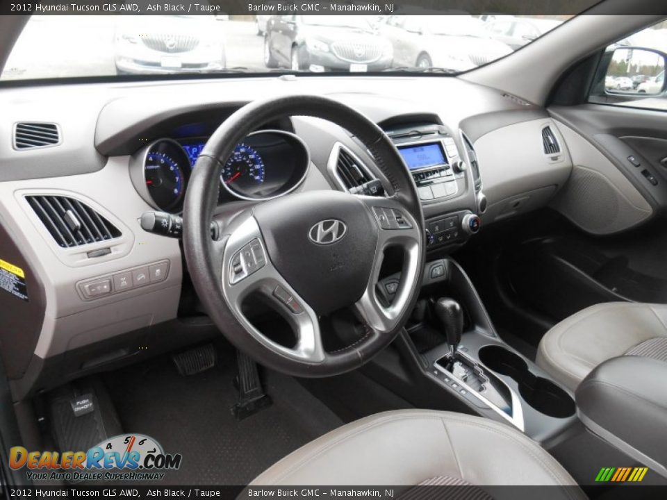 2012 Hyundai Tucson GLS AWD Ash Black / Taupe Photo #15