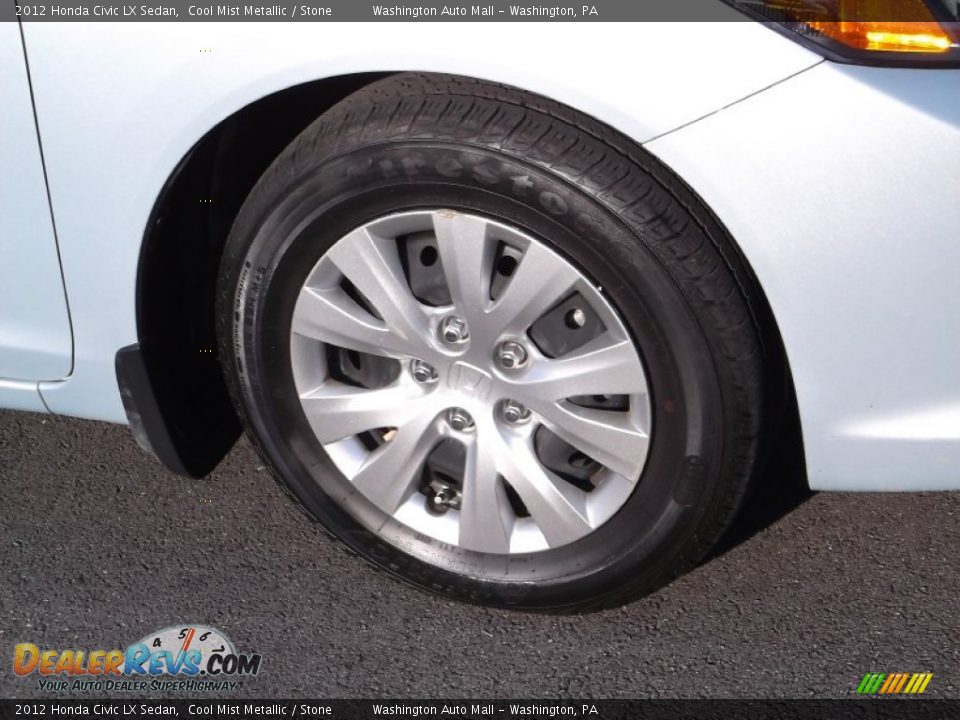2012 Honda Civic LX Sedan Cool Mist Metallic / Stone Photo #3
