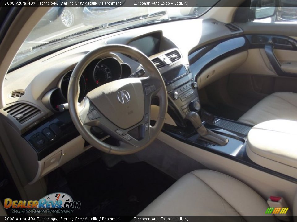 2008 Acura MDX Technology Sterling Gray Metallic / Parchment Photo #9