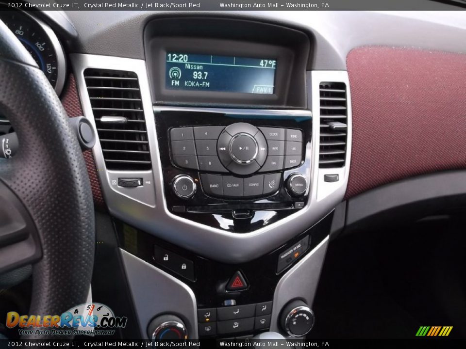 2012 Chevrolet Cruze LT Crystal Red Metallic / Jet Black/Sport Red Photo #14